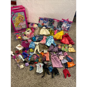 Lot of 100+ Barbie Dolls Clothing, shoes, & Accessories